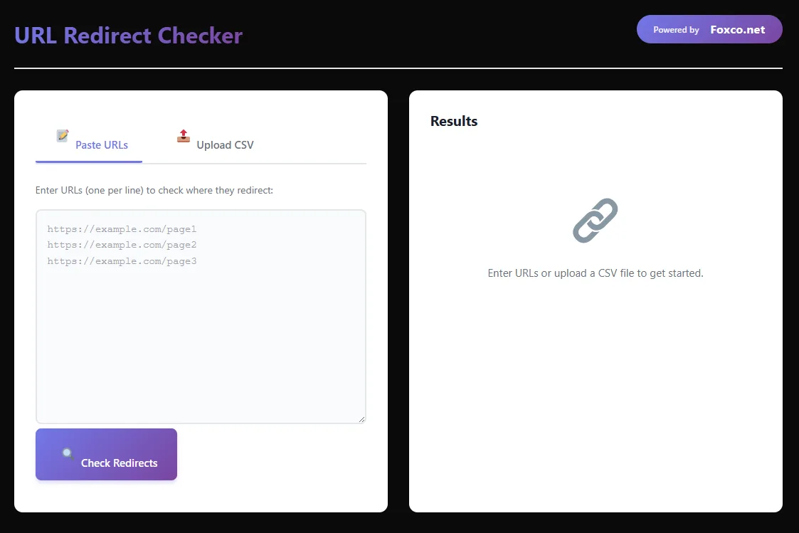 URL Redirect Checker Tool